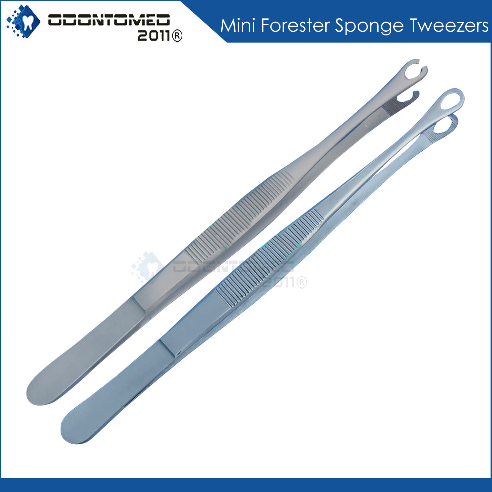 Body Piercing 2 Pcs Sponge Tweezers (Regular & Slotted)