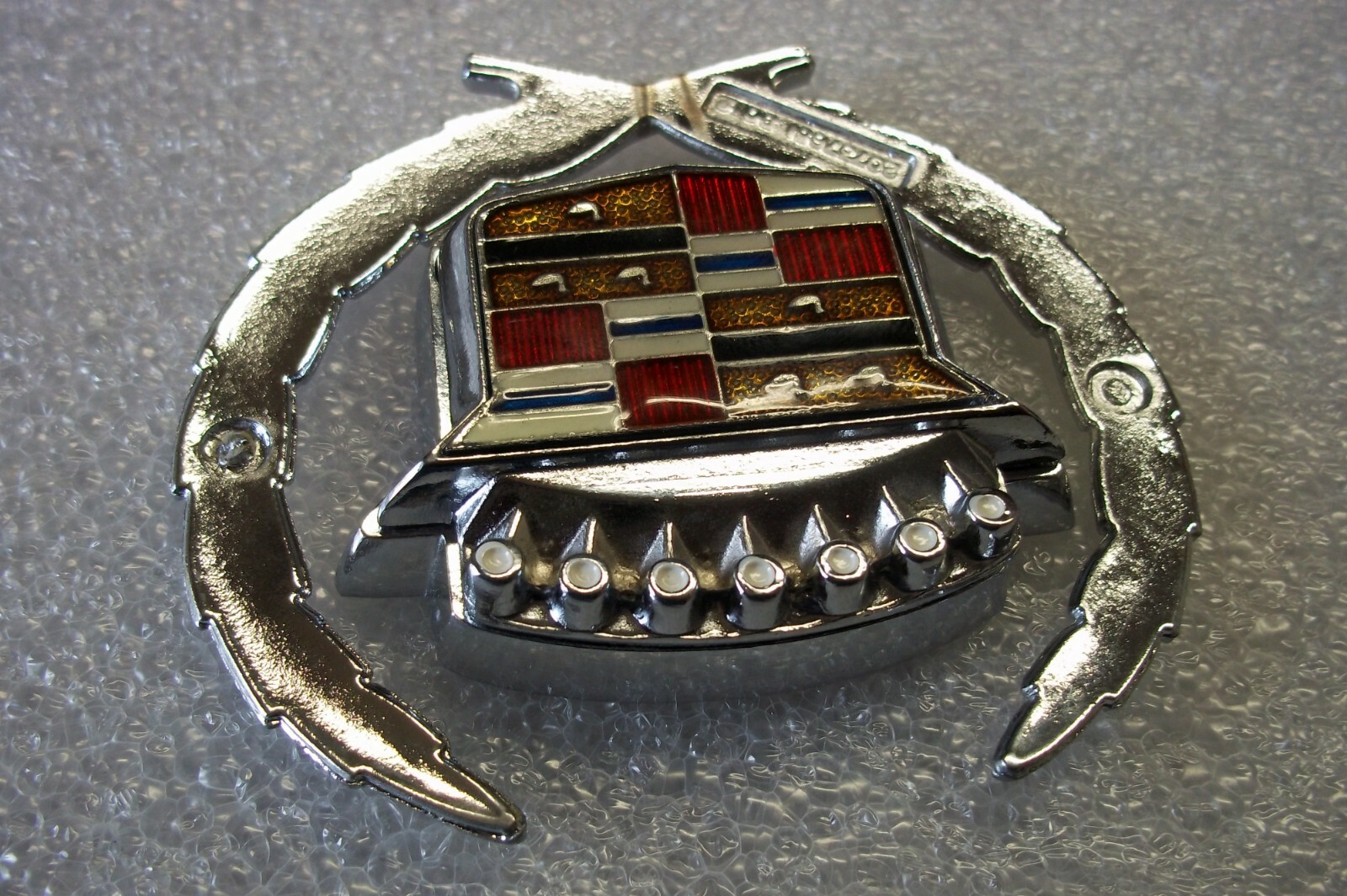 NEW 80-96 Cadillac Models CHROME Trunk Lock Swing Emblem Nice