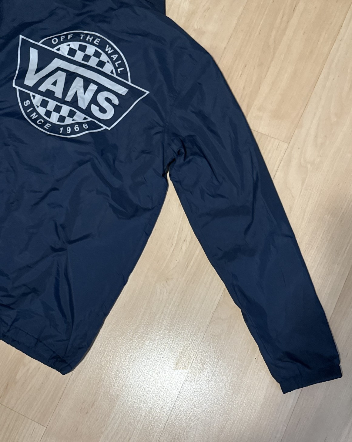 Vans Off The Wall Button Rain/Windbreaker Shell Jacket Navy Men’s Size Small