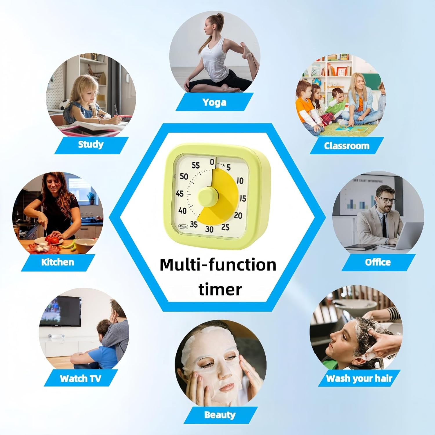 Visual Timer for Kids Timer Home - 60 Minute Kids Visual Timer for Classroom Hom