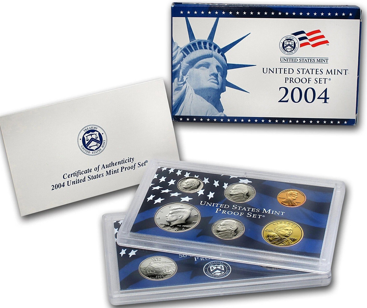 2004-S United States Mint Clad Proof Set –OGP & COA  w/ 50 State Quarters
