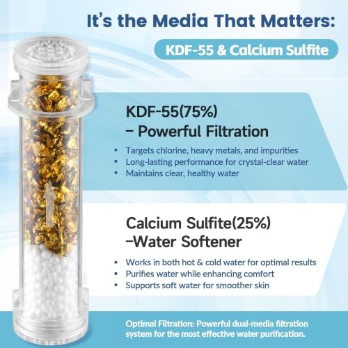 Filtered Shower Head with Handheld, High Chrome 2.5 GPM | Filter | 9 Modes