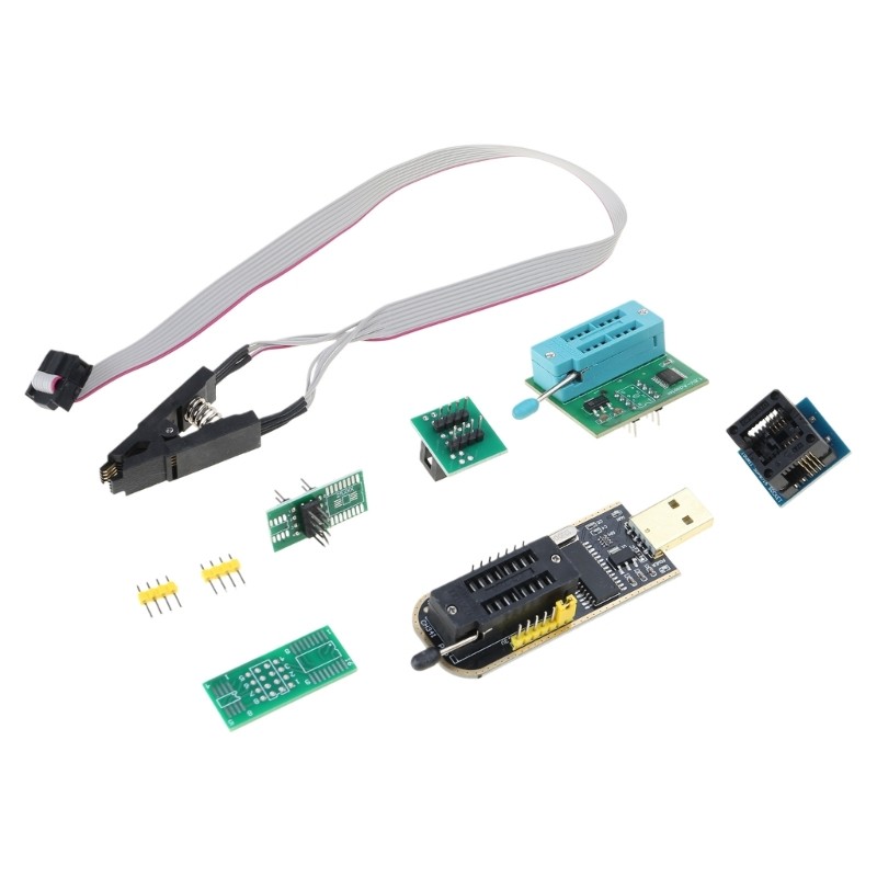 1 Set CH341A USB Programmer Package for EEPROM BIOS with 1.8V Adapter SOIC8 Test