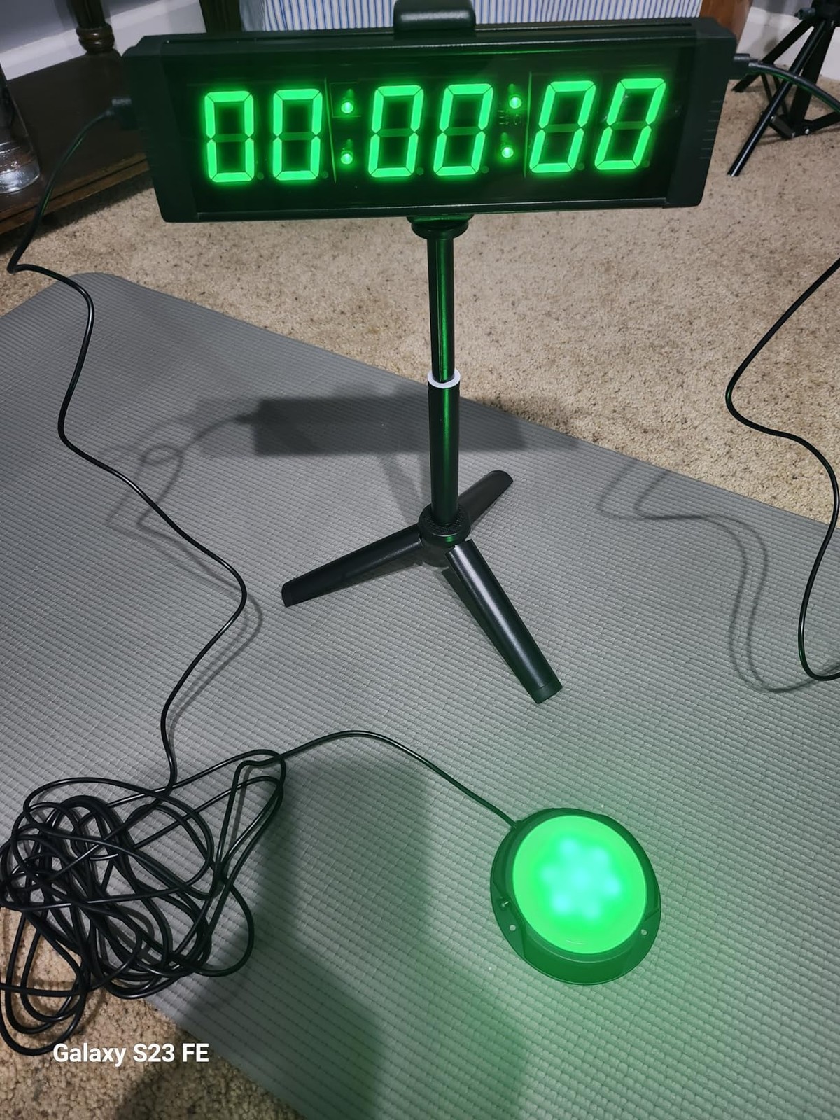 Gym Timer Clock Fitness Large Digital Stopwatch Countdown 12 24H Home Button