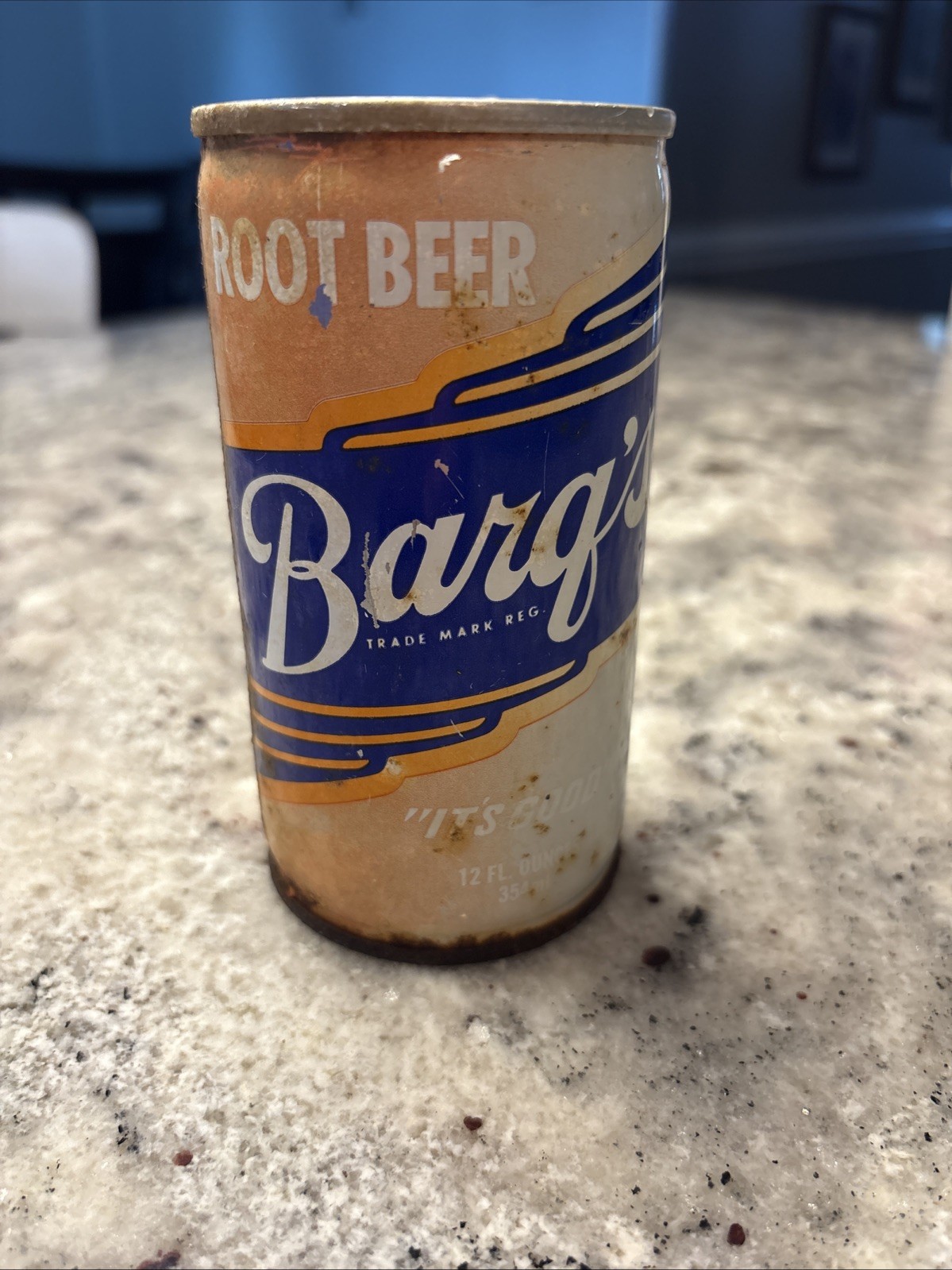 Vintage Barqs Root Beer Can Empty Rusty And Faded