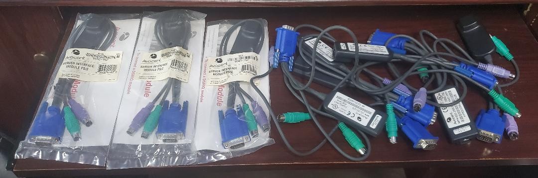 17 total Avocent DSRIQ-PS2 and AVRIQ-PS2 KVM server modules