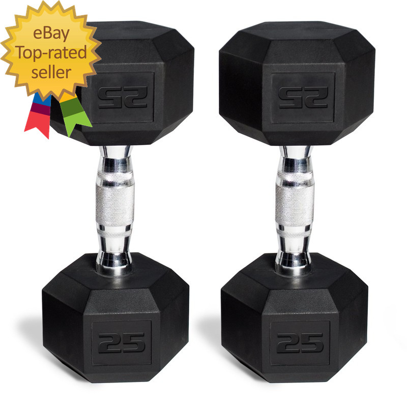 300Lb Rubber Hex Dumbbell Set