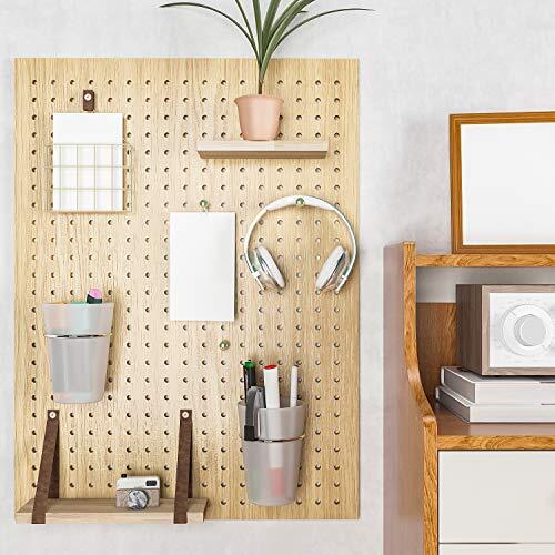 6 Sets Pegboard Hooks with Pegboard Cups, Ring Style Pegboard Bins Transparent