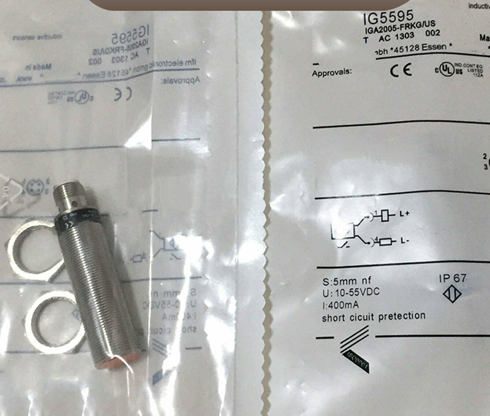 IFM IG5595 IGA2005-FRKG/US Inductive Sensor Proximity Switch NewKD