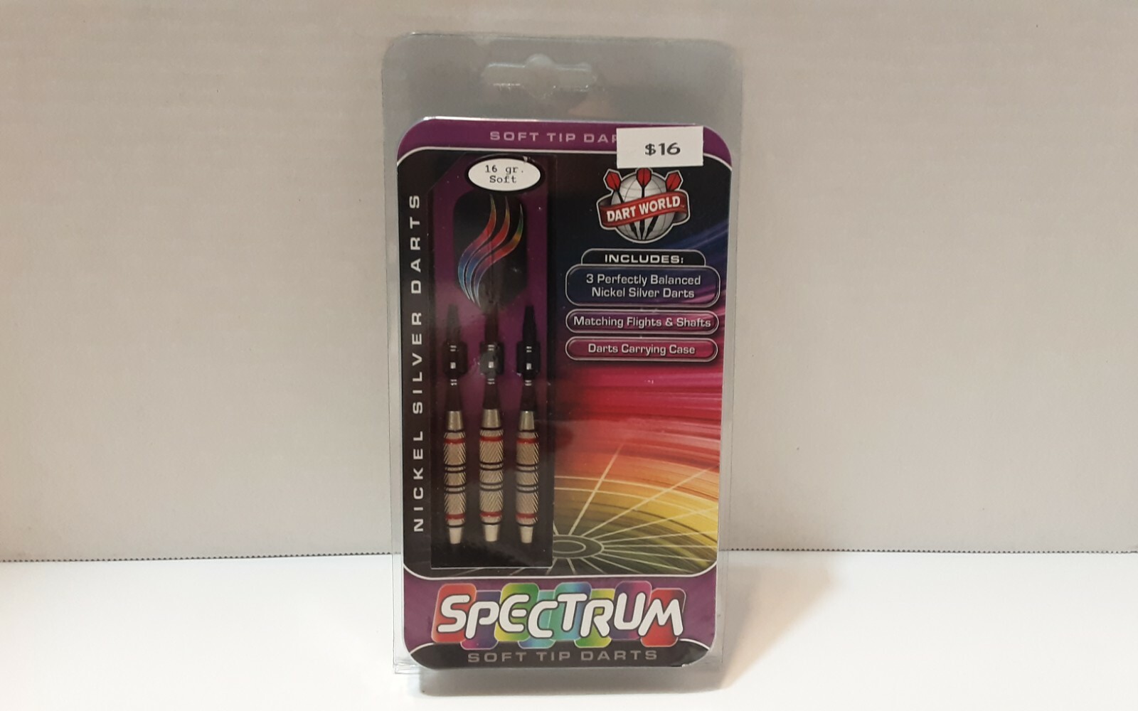 Dart World Spectrum Soft Tip Darts 16 gram Free Shipping