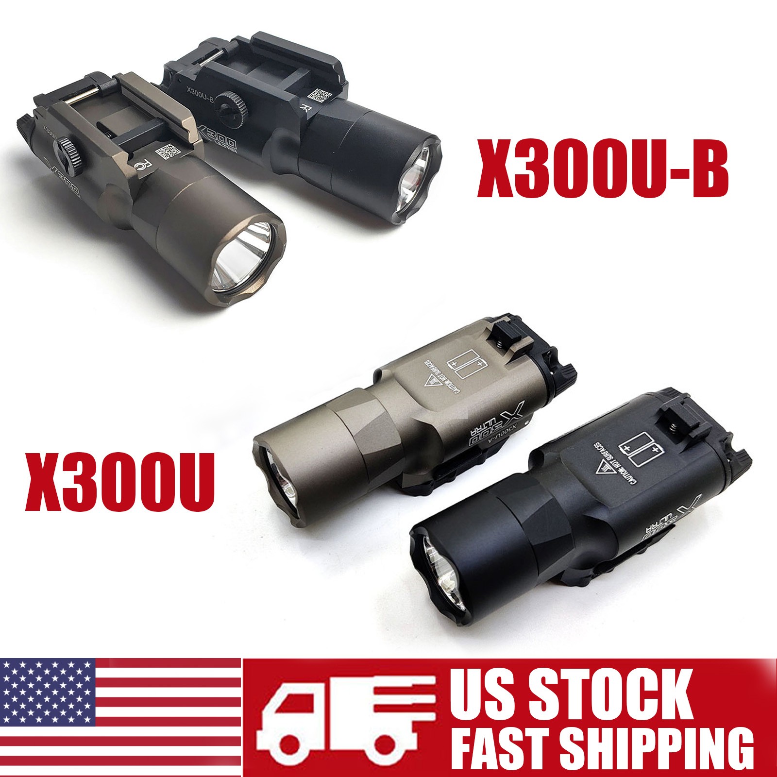 Tactical X300 Ultra mini Pistol Weapon light W/ Constant/Momentary X300U-B X300U