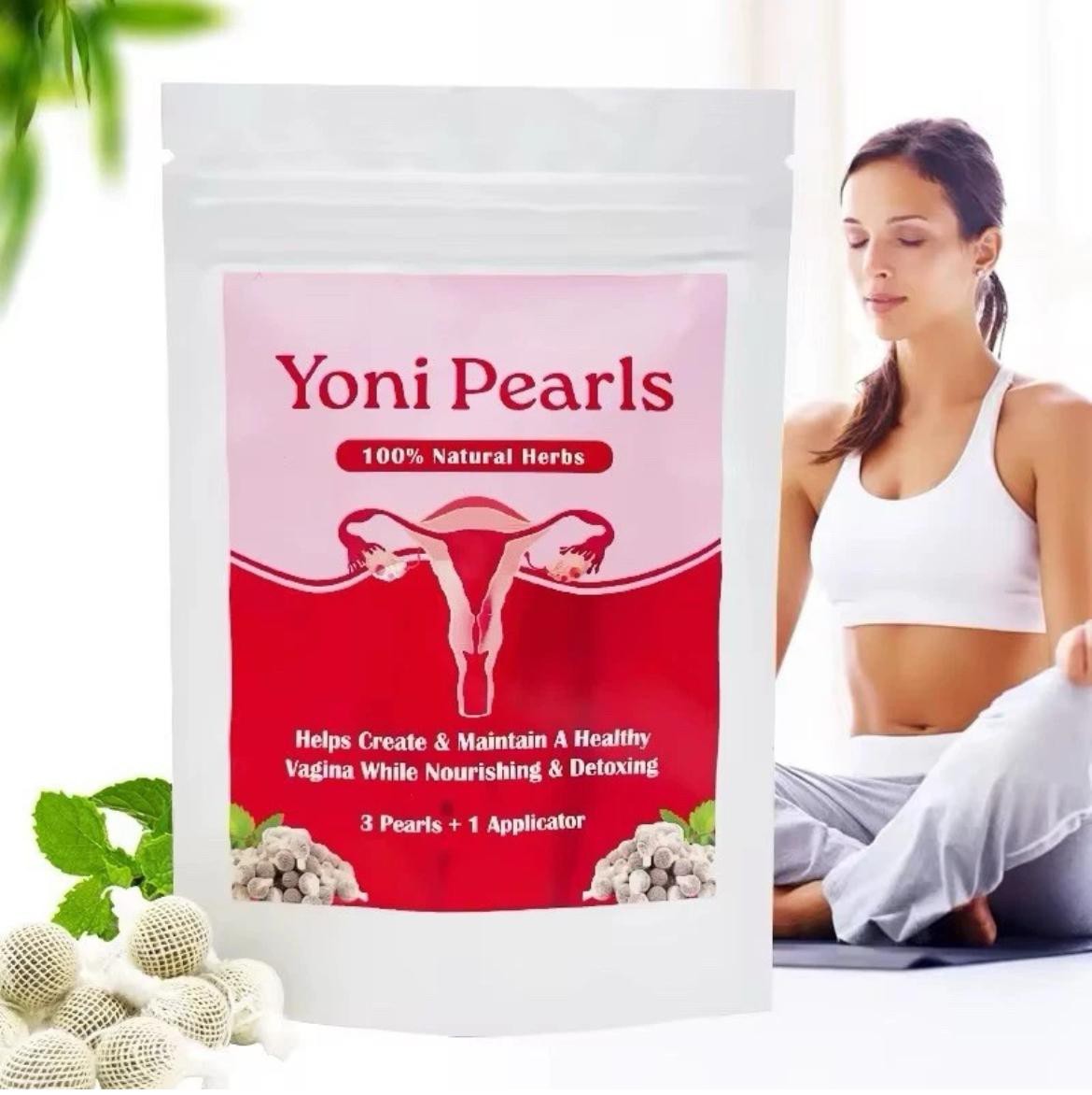 3 Pcs Yoni Pearls Natural Herbal Tampons  Balls 1 applicateur