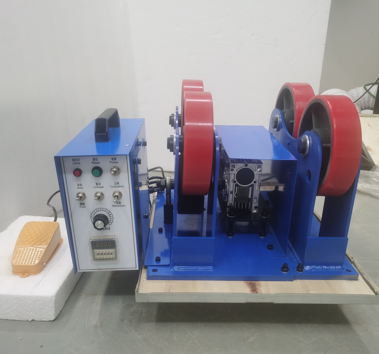 1T Timing Type Welding Turning Roller Welding Rotator 110V 2200lb Linkage Roller