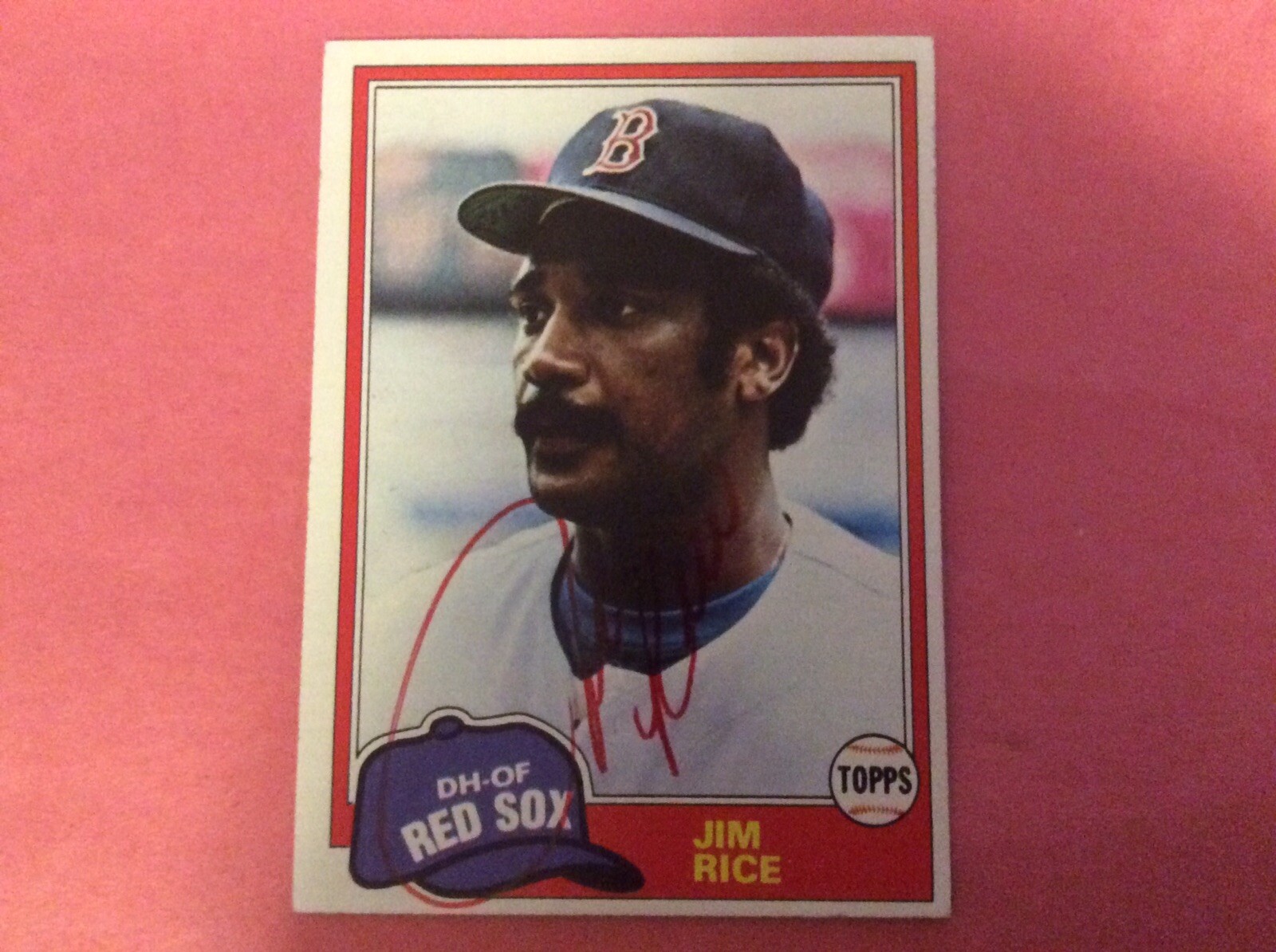 1981 Topps #500 Jim Rice Autograph.