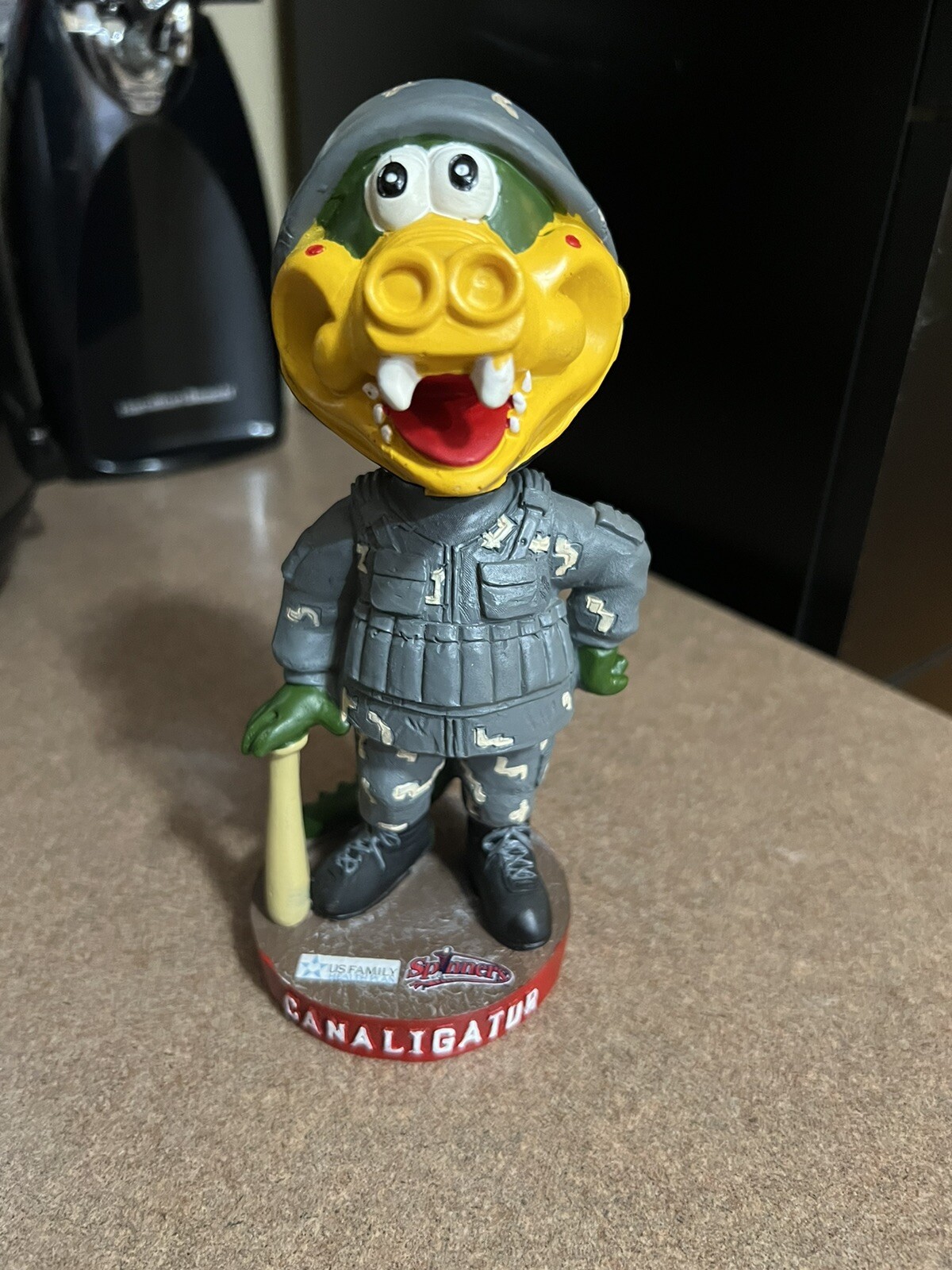 Military Canaligator Lowell Spinners MILB Baseball Bobblehead SGA - No Box
