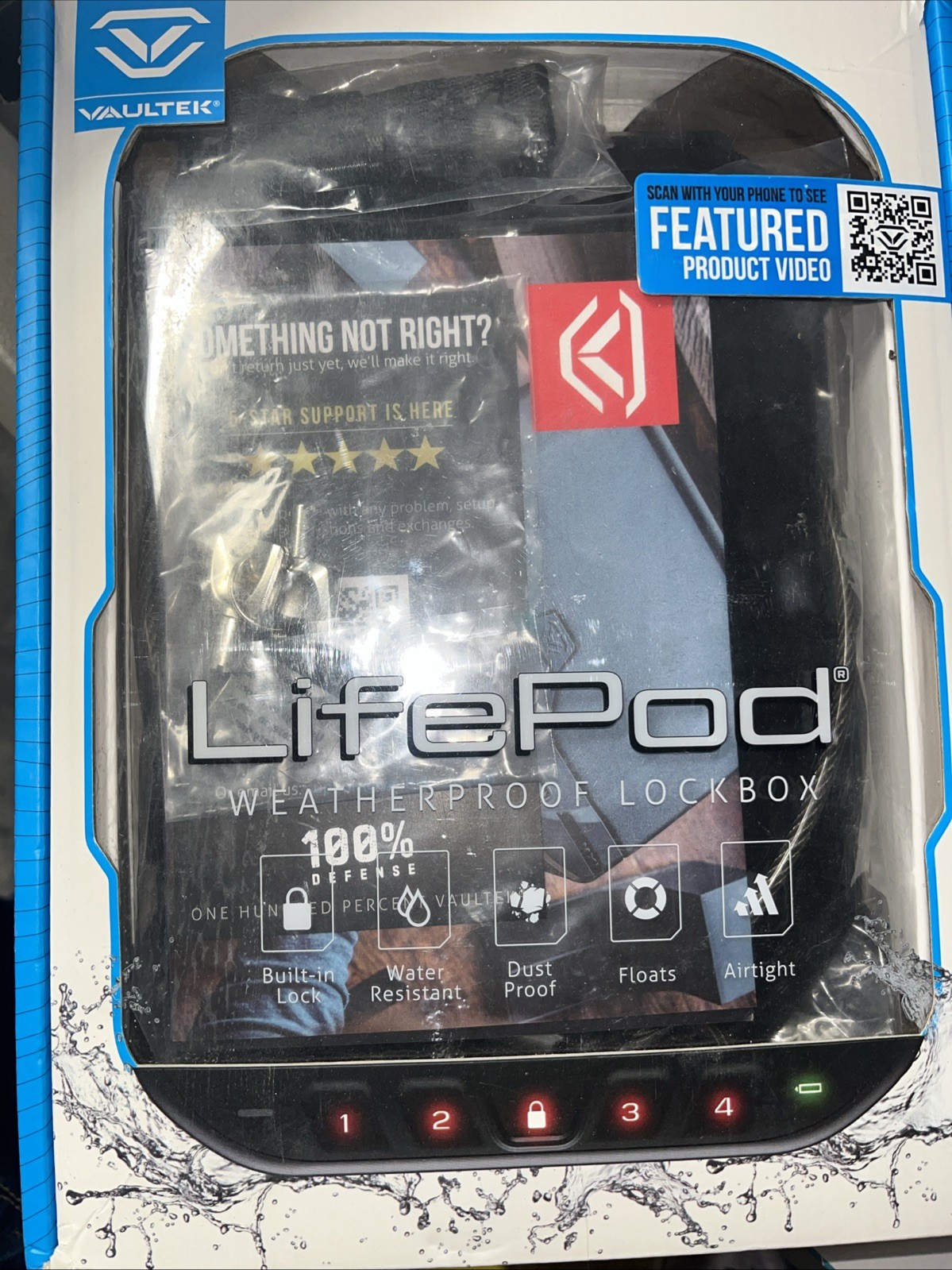 Vaultek LifePod Electronic Lock Box Weatherproof Travel Case for Security