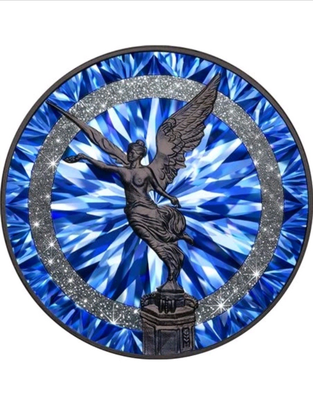 DIAMOND RING Sapphire Edition 1 Oz Silver Coin Mexico 2024