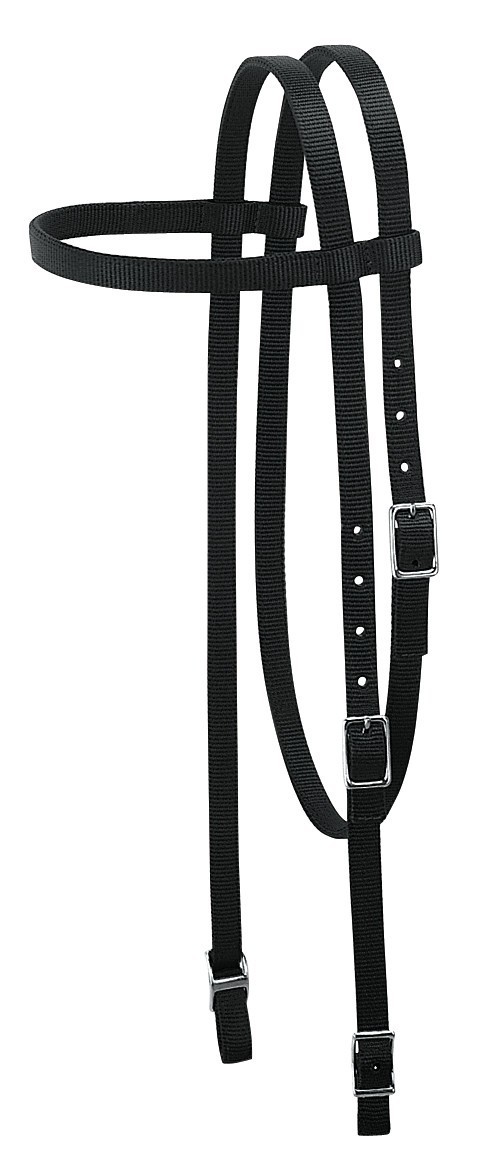 Weaver Leather, Nylon Browband Headstall, Black