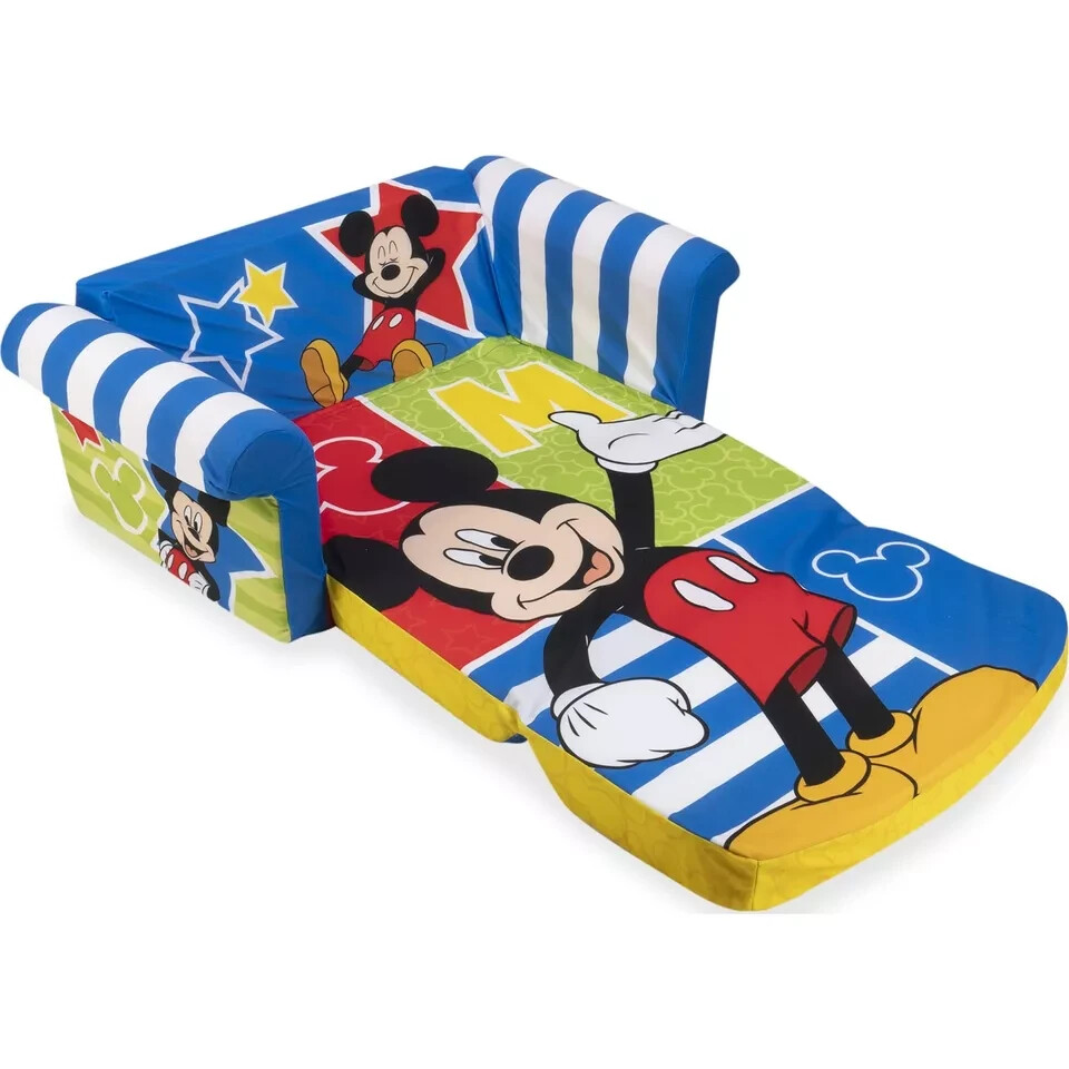 MARSHMALLOW Furniture Kids Sofa, 2-in-1 Flip Open Foam Couch and Bed Mickey ...