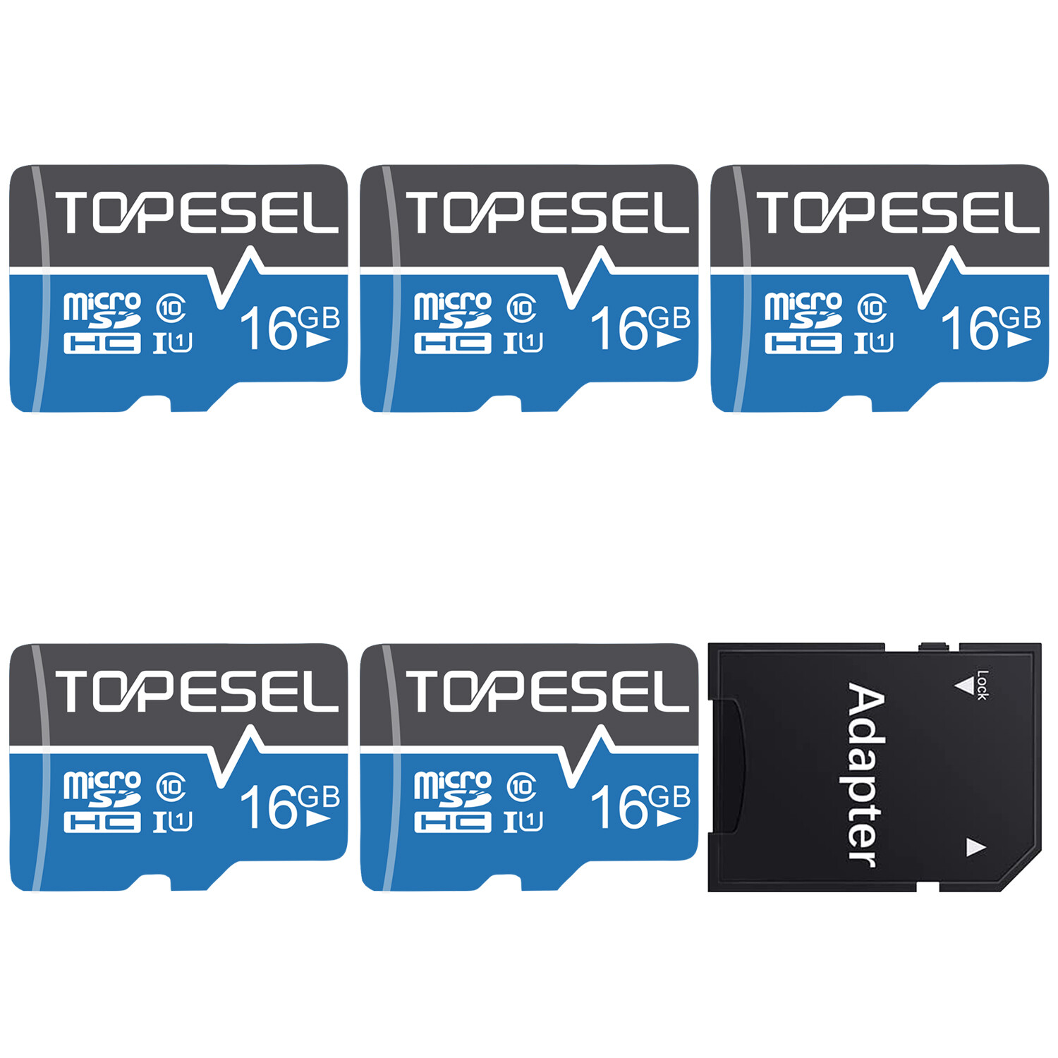 1/2/5Pack 16GB Micro SD Card Memory Card TF Card Fast Flash For Camera Phone Lot