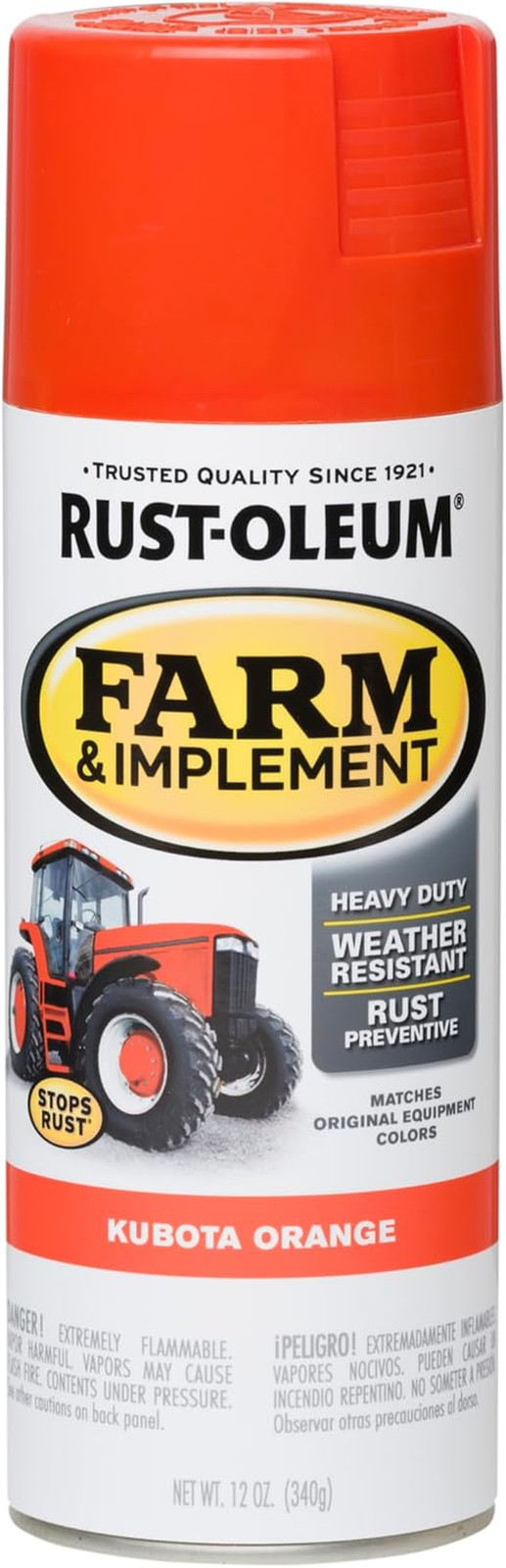 Kubota Orange Heavy Duty Spray Paint For Tractors And Farm Equipment 12 Ounce