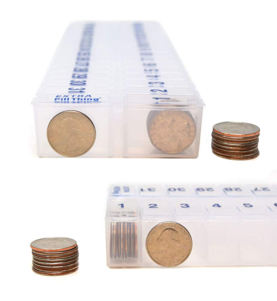 Large Clear Personal Pill Dispenser With Am Pm Compartments For 31 Days