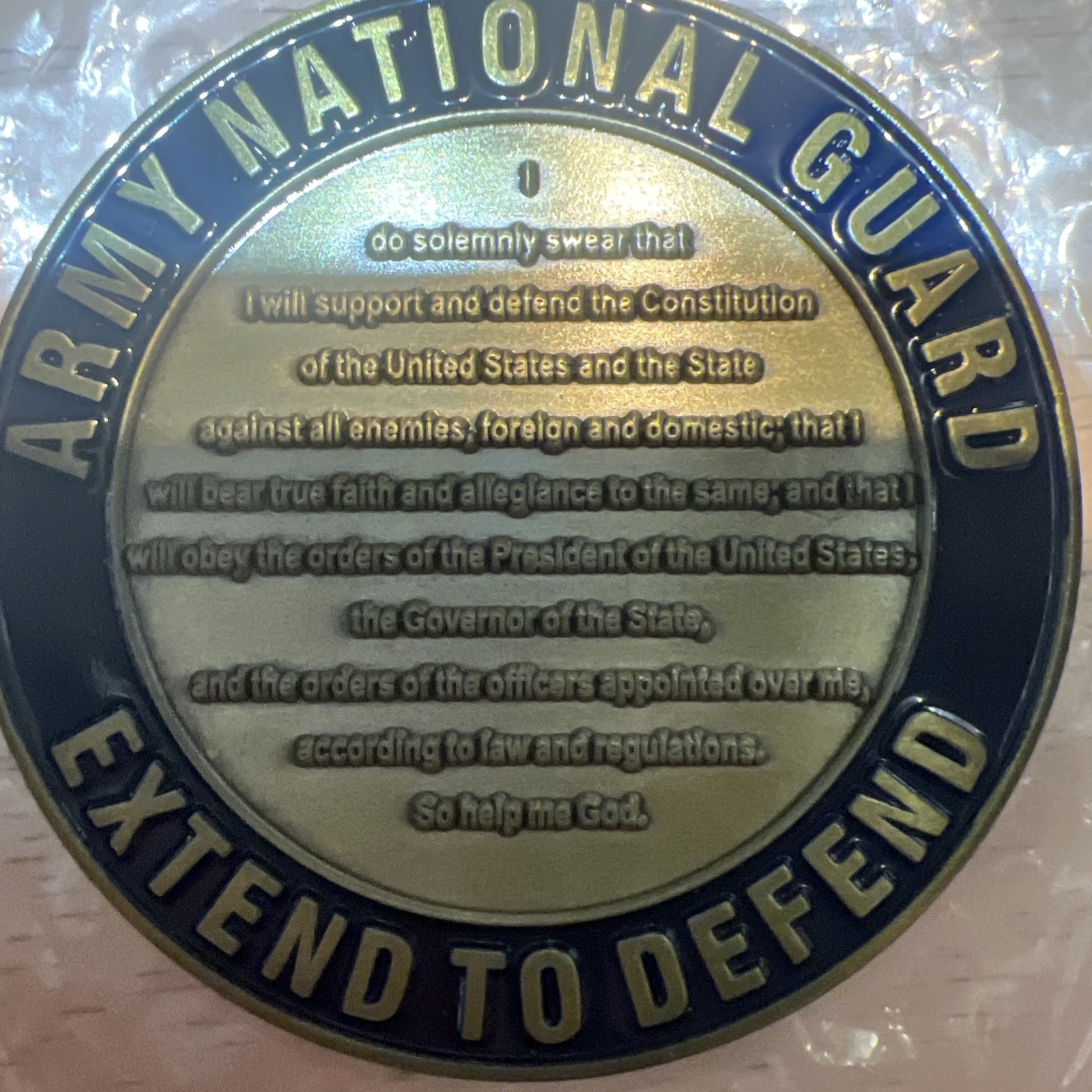 National Guard Extend to Defend Always Ready Always There. 2” Challenge Coin.