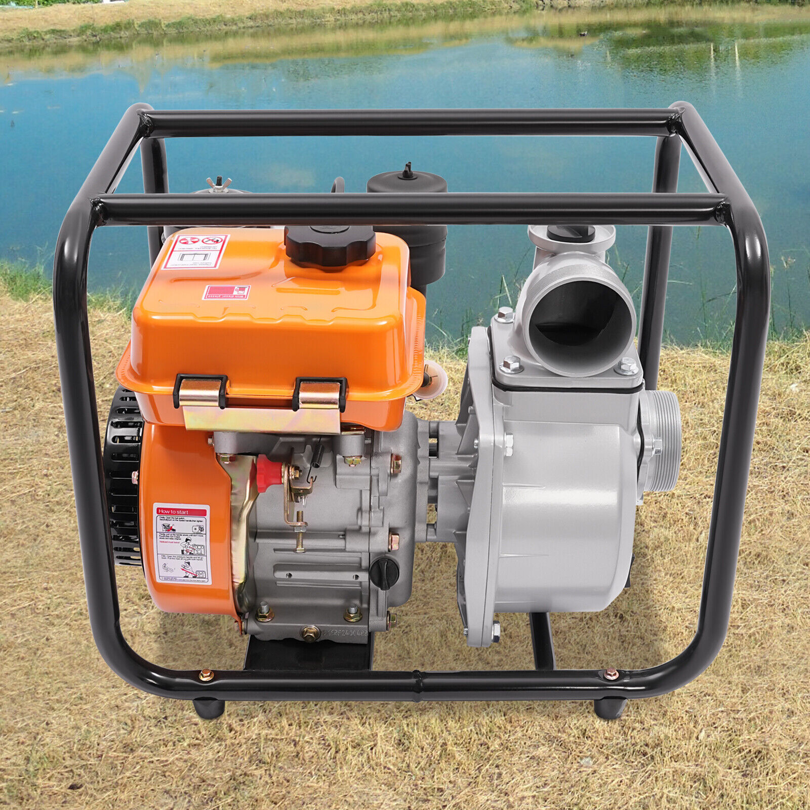 168F Diesel Water Pump 196CC 2.3 kW 3" Inlet/Outlet 4L Tank With 7.5m Hose