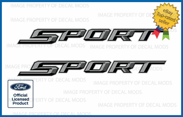 (2x) 2015 - 2026 Ford F150 SPORT side graphic decal XLT gray sticker FH1B1