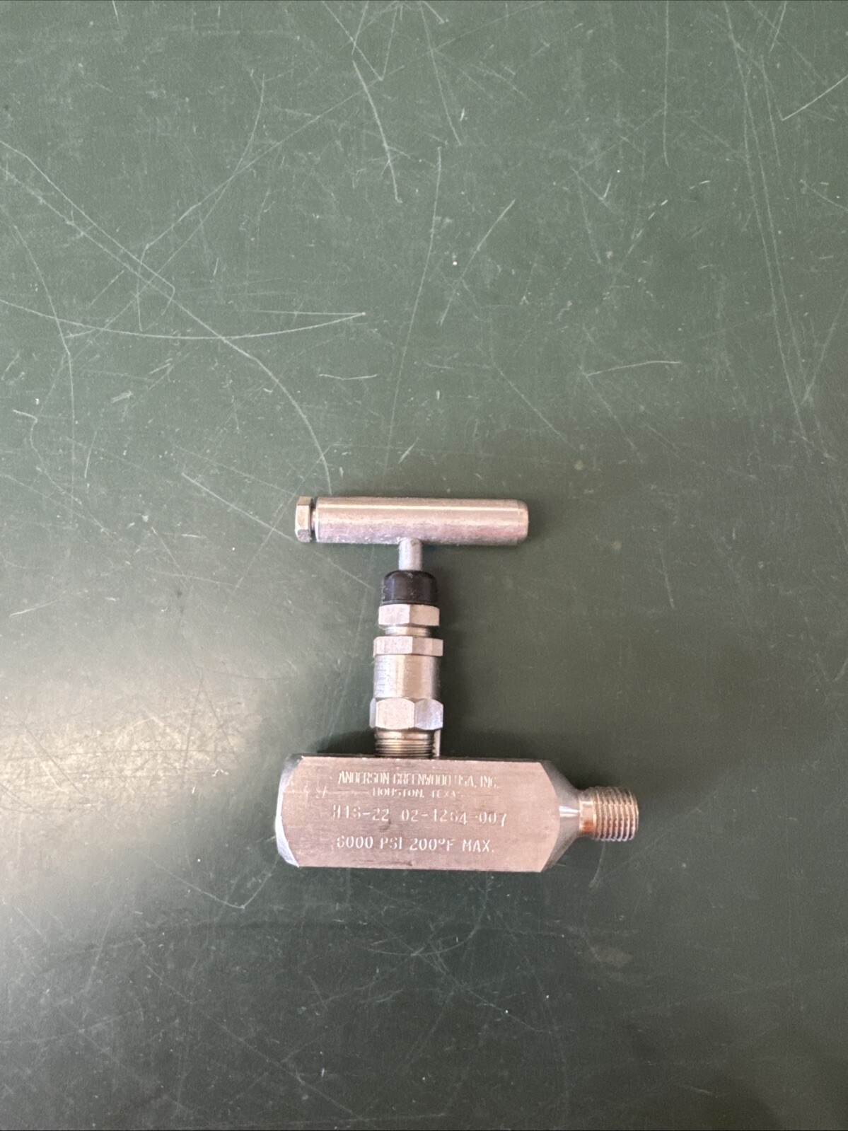 AGCO Anderson Greenwood H1S-22-02-1264-007 Manual Needle Valve 6000psi 1/4in Npt