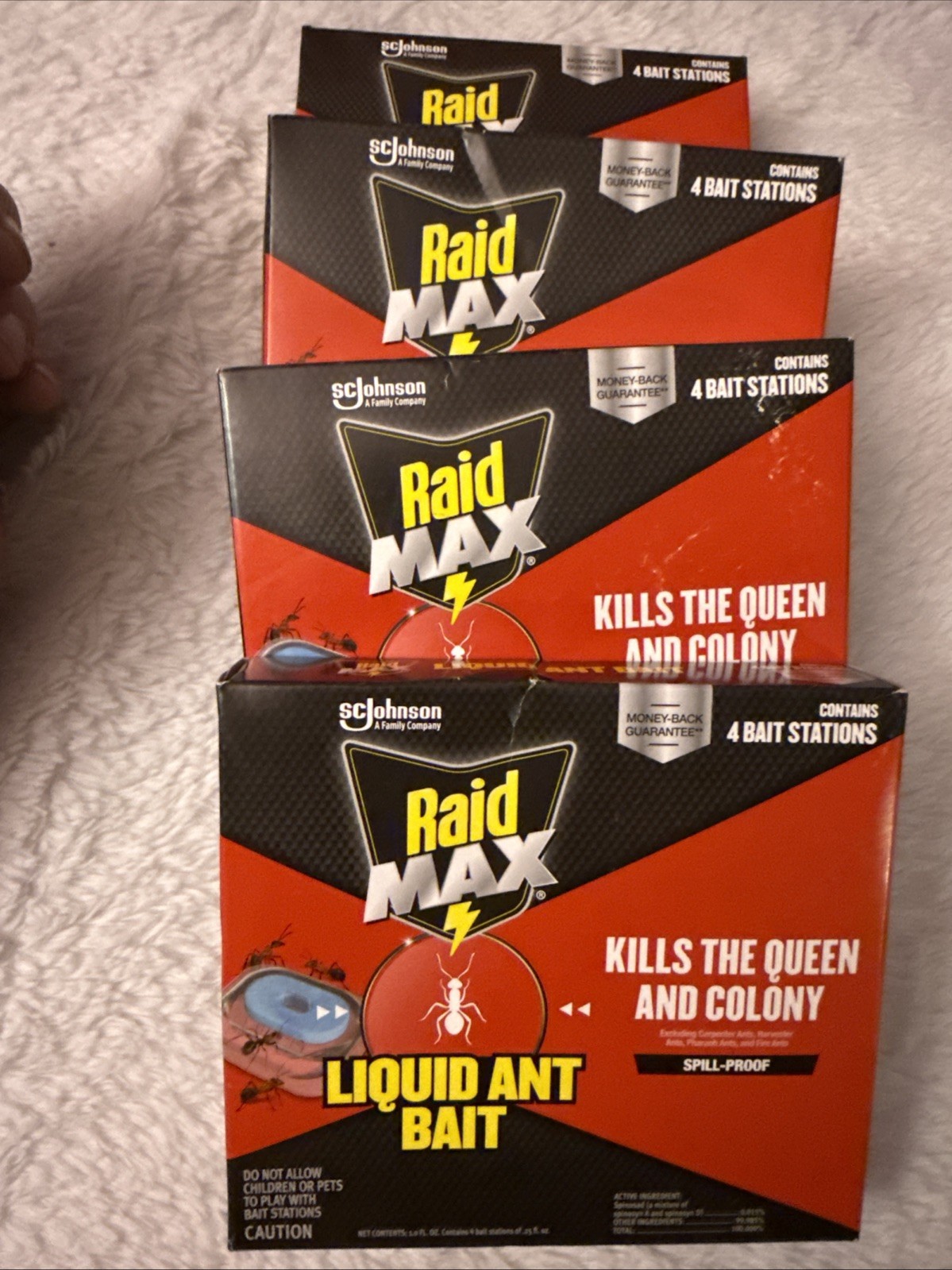 Raid Max Liquid Ant Bait; Kills Ants for Indoor and Outdoor 16 Bait Stations NEW