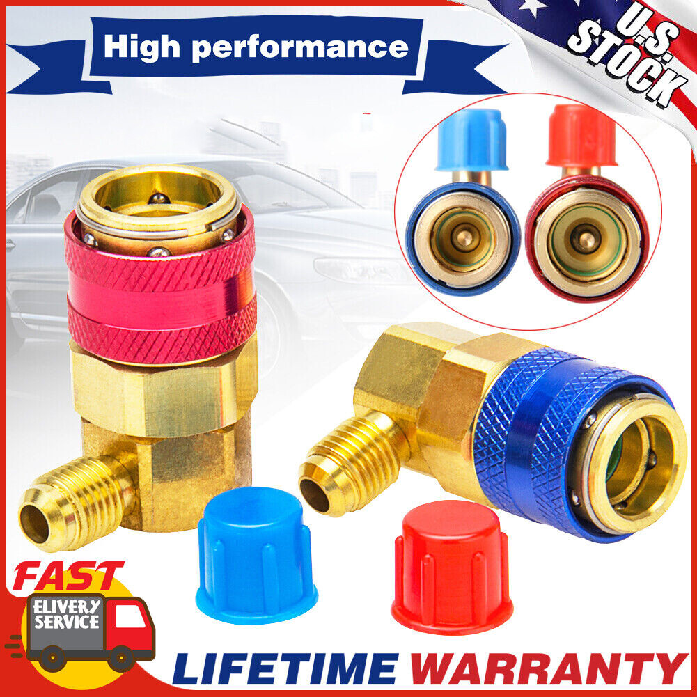 Quick Connector Adapter Coupler Auto A/C Manifold Gauge Low / High AC HVAC