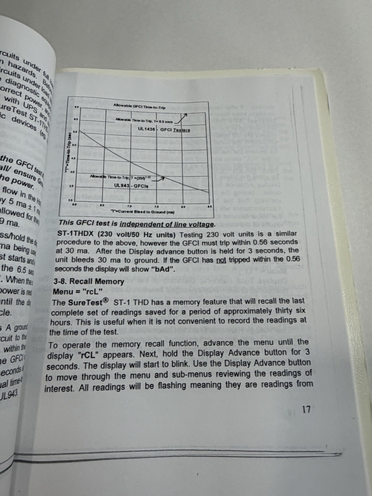 SureTest ST-1THD Digital Wiring / Harmonic Analyzer User Guide Manual Booklet