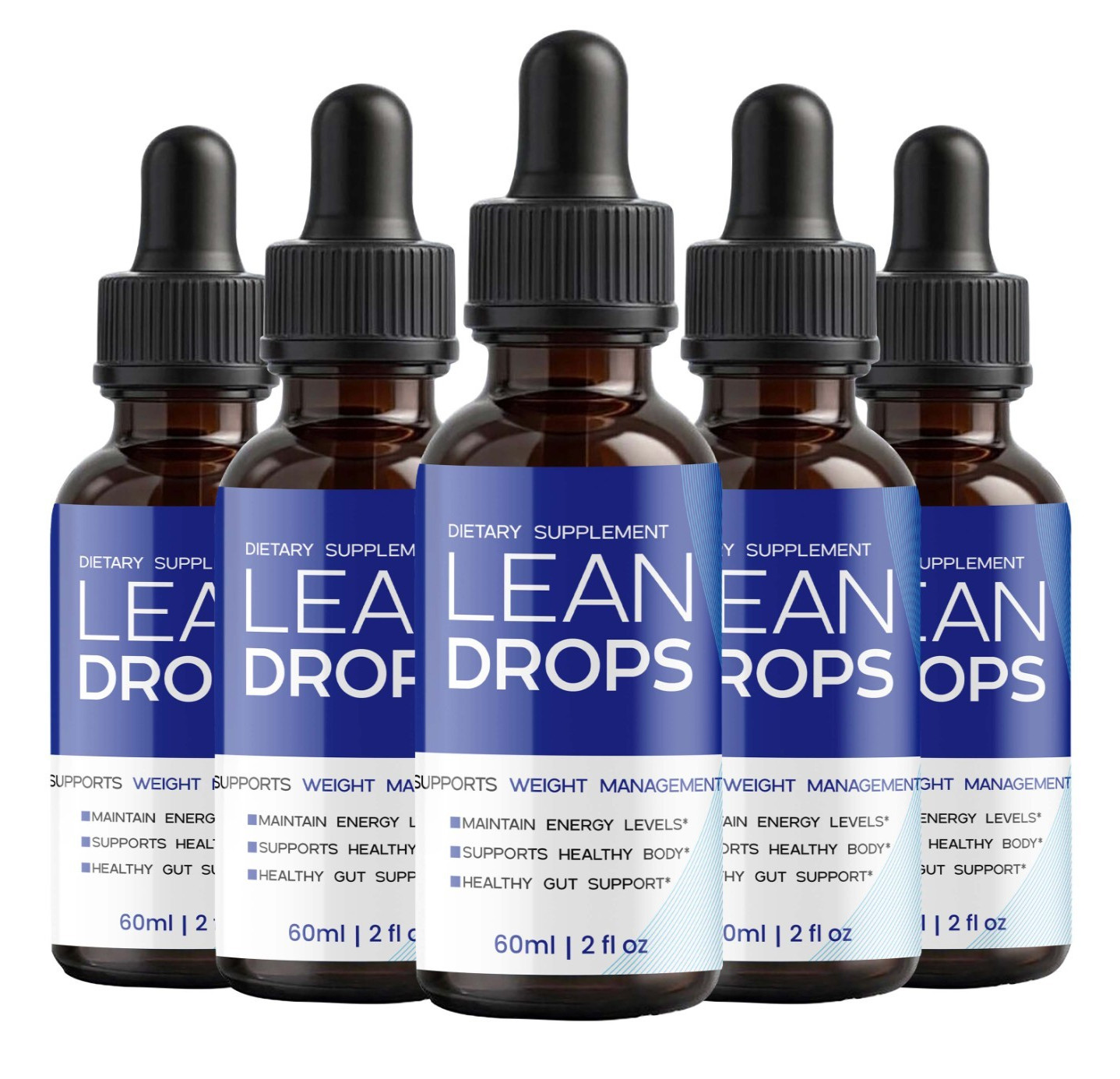 (5 Pack) Lean Drops for Weight Loss, Advanced LeanDrops Fat-Burning Formula