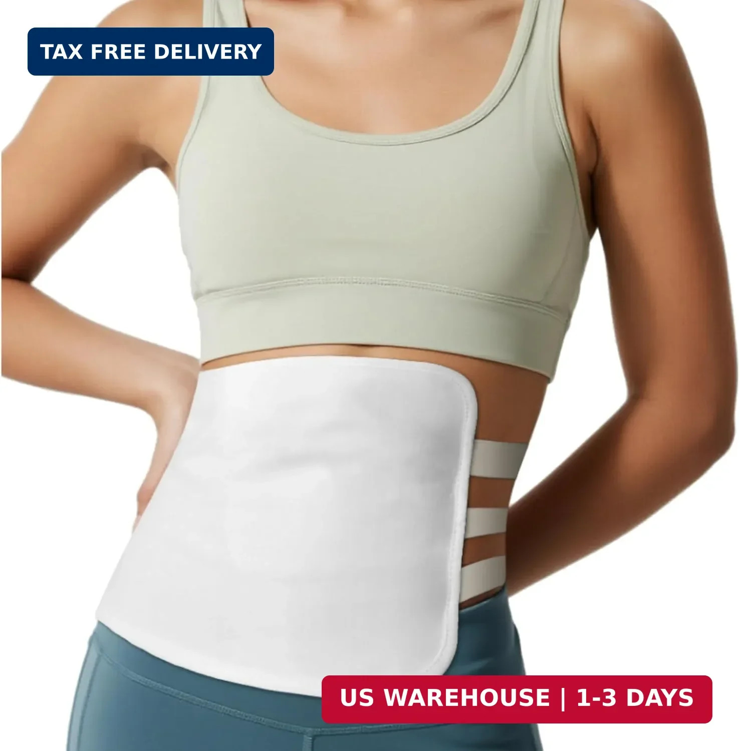 Organic Castor Oil Pack Wrap, Reusable & Adjustable with 6 Straps, Less-Mess USA
