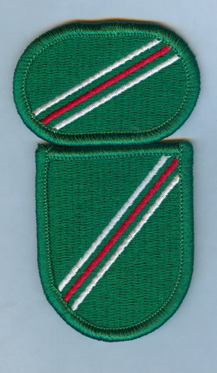 Army Beret Flash & Background Oval (F&O) Set - 346th QM Co (Embroidery Var) .. X
