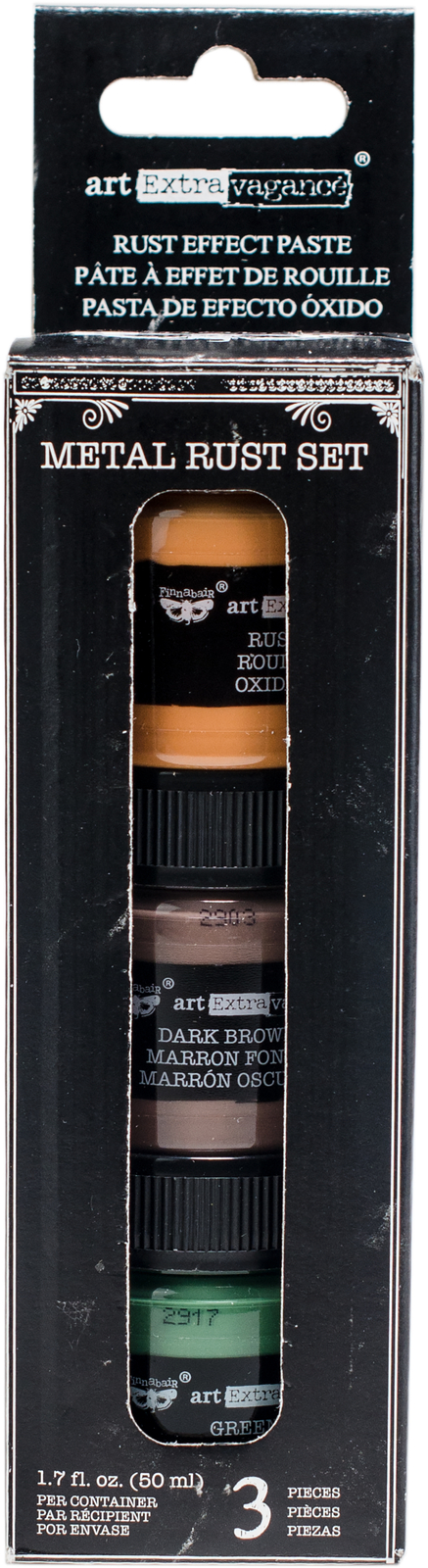 Finnabair Art Extravagance Rust Effect Paste 50ml Jars 3/Pkg-Metal Rust