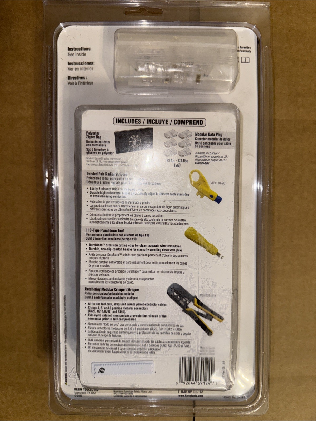 Klein Tools Data Cable Installation Kit VDV026-212 Cut Strip and Crimp