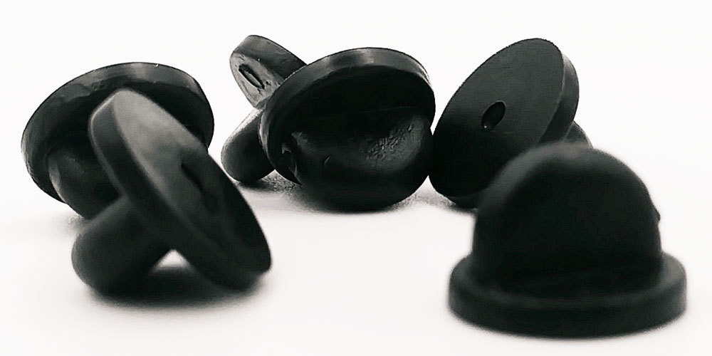 Wholesale Lot "100" RUBBER PIN BACKS