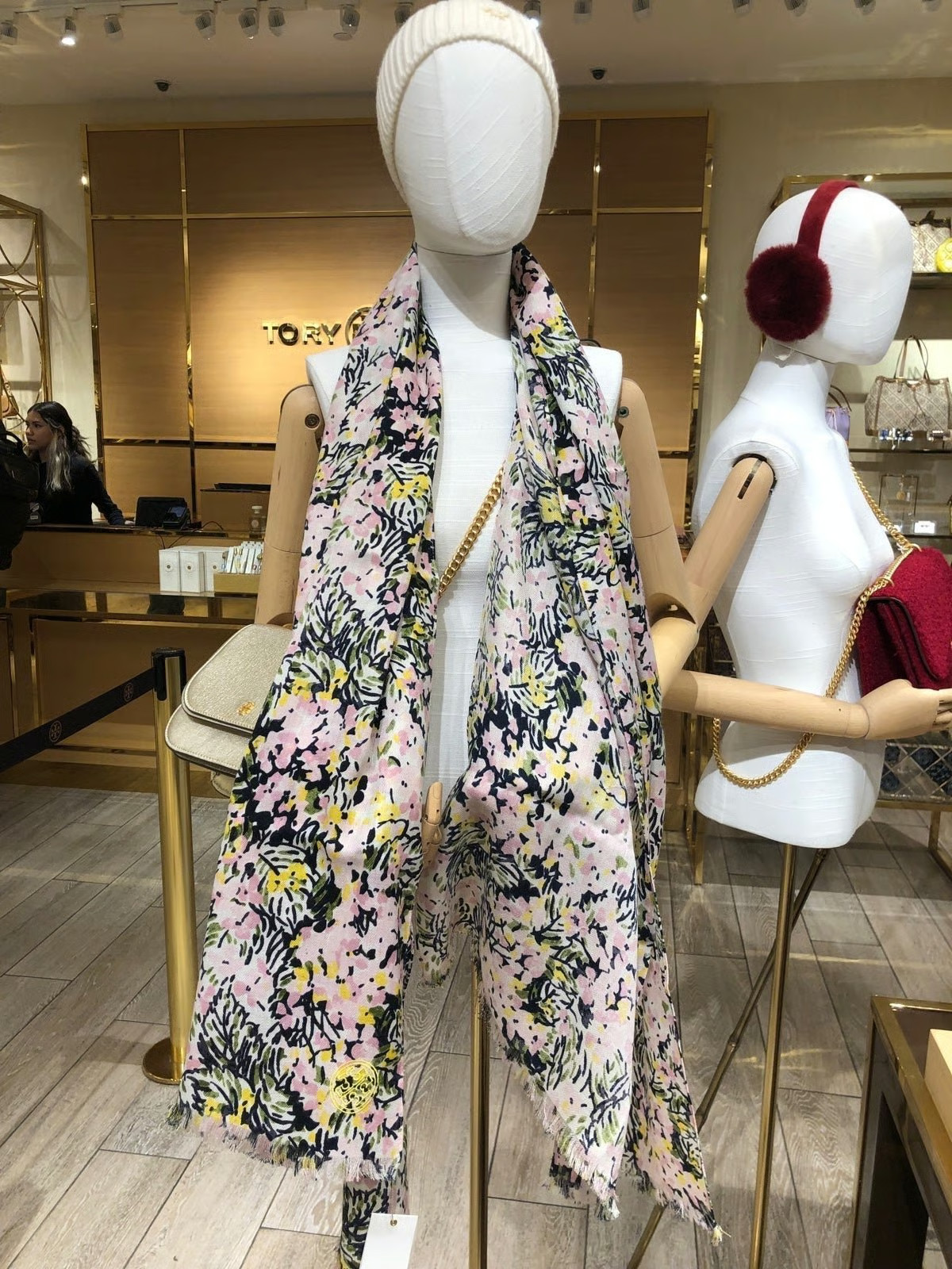 Tory Burch flower Field oblong scarf Retail: $199