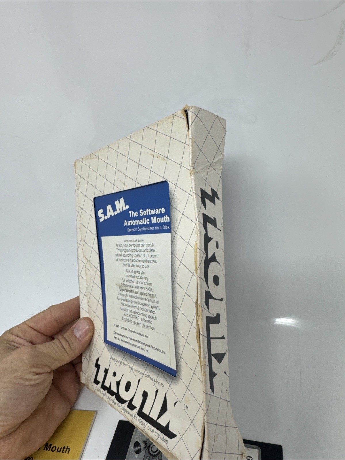 TRONIX S.A.M. - The Software Automatic Mouth for Atari 400/800 In Box Untested
