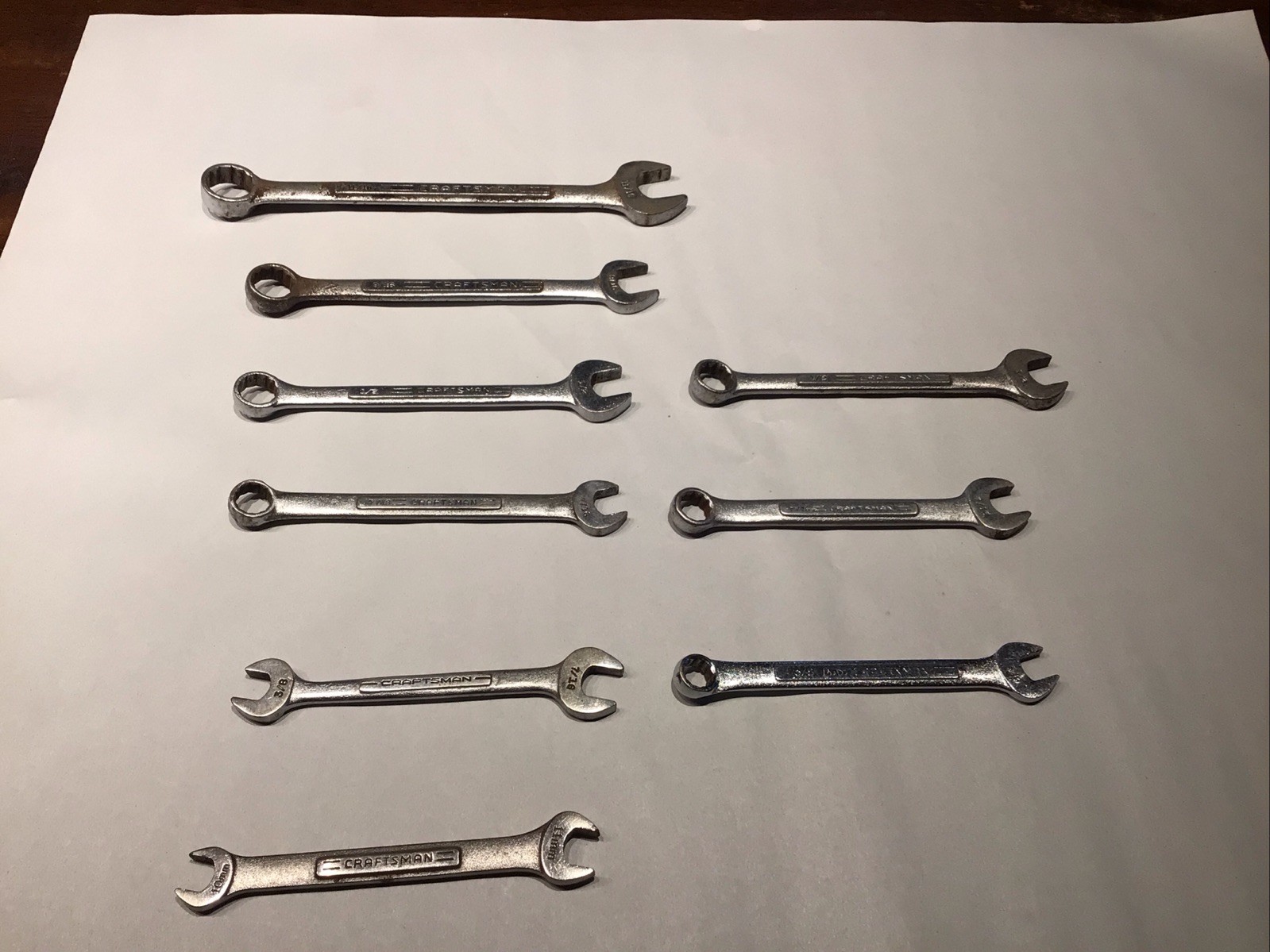 Vintage Craftsman Wrenches 8 USA, 1 Japan Lot Of 9