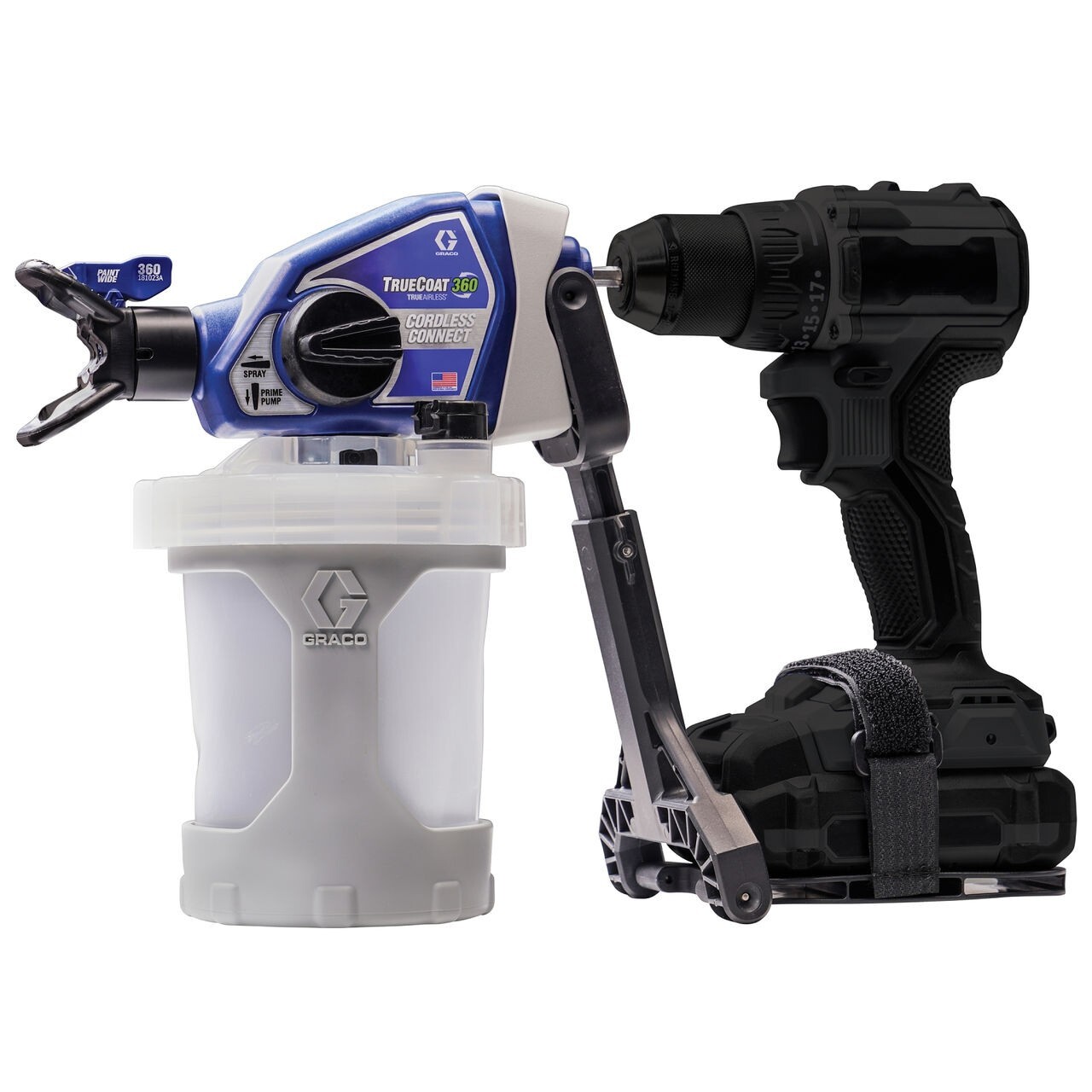 TrueCoat 360-Handheld Cordless Connect Drill Paint Sprayer 26D362 26D360
