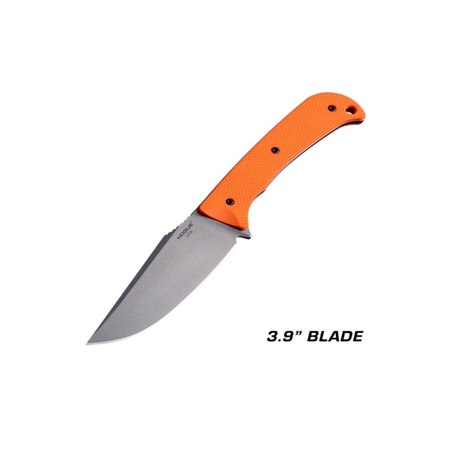 Hogue Extrak XL 3.9" Clip Point Fixed Blade Knife Solid Orange G10 Scales #35850