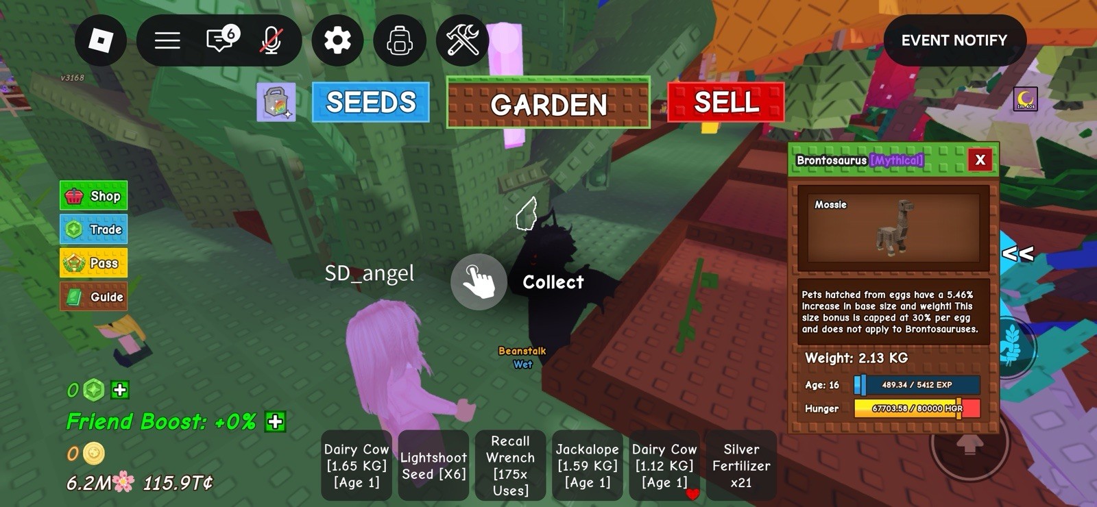 Roblox Brontosaurus [Mythical] Game Item/Asset Virtual Item ID v3168