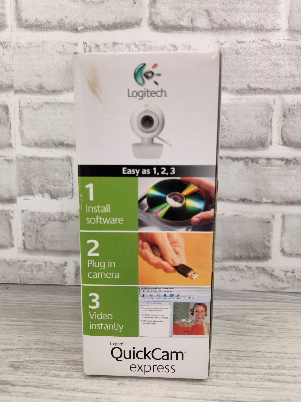 Logitech QuickCam Express USB Webcam Sealed New in Box Vintage Tech PC Retro