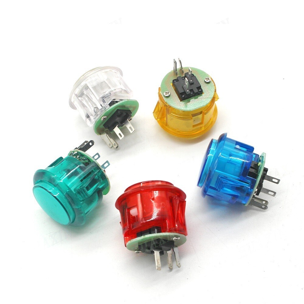 Arcade Button LED lit Push Buttons MAME Multicade 5V LED CLEAR JAMMA BUTTON 5pcs