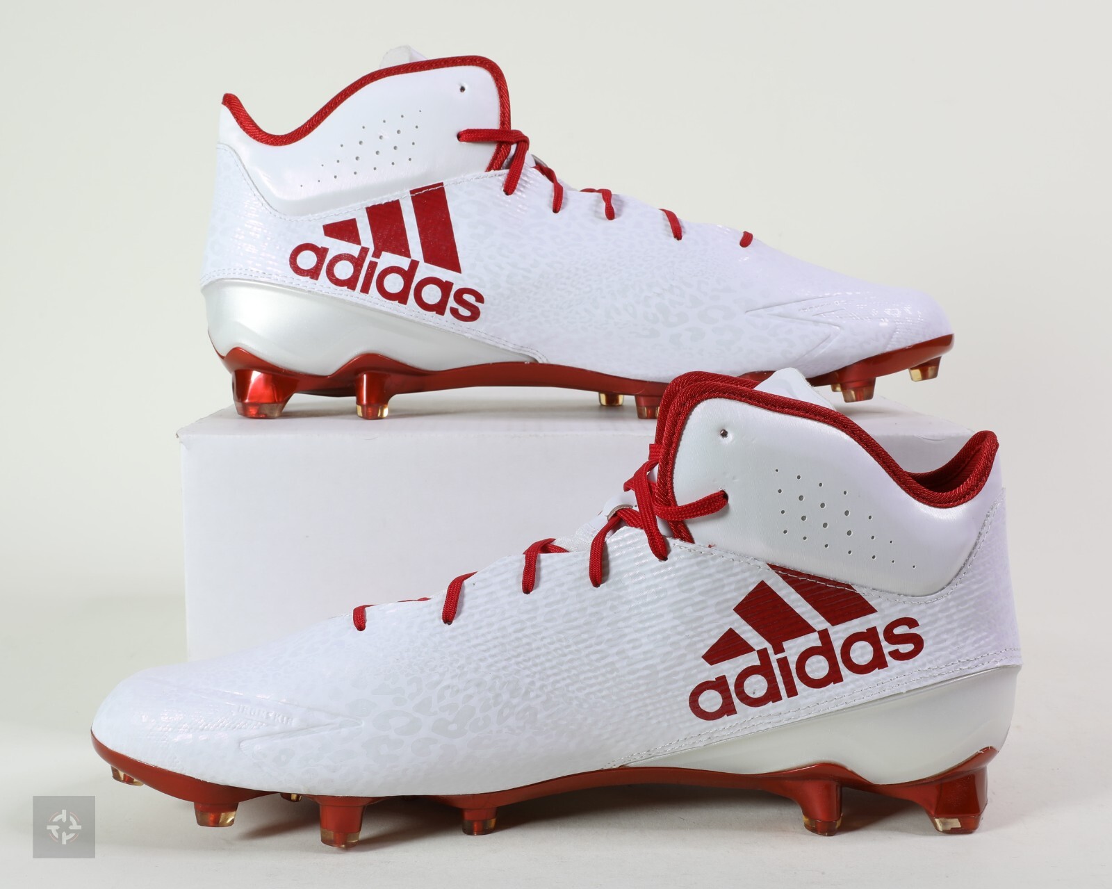 Adidas Adizero 5-Star 5.0 Mid Red White Football Cleats Men's Size 16 (Q16066)