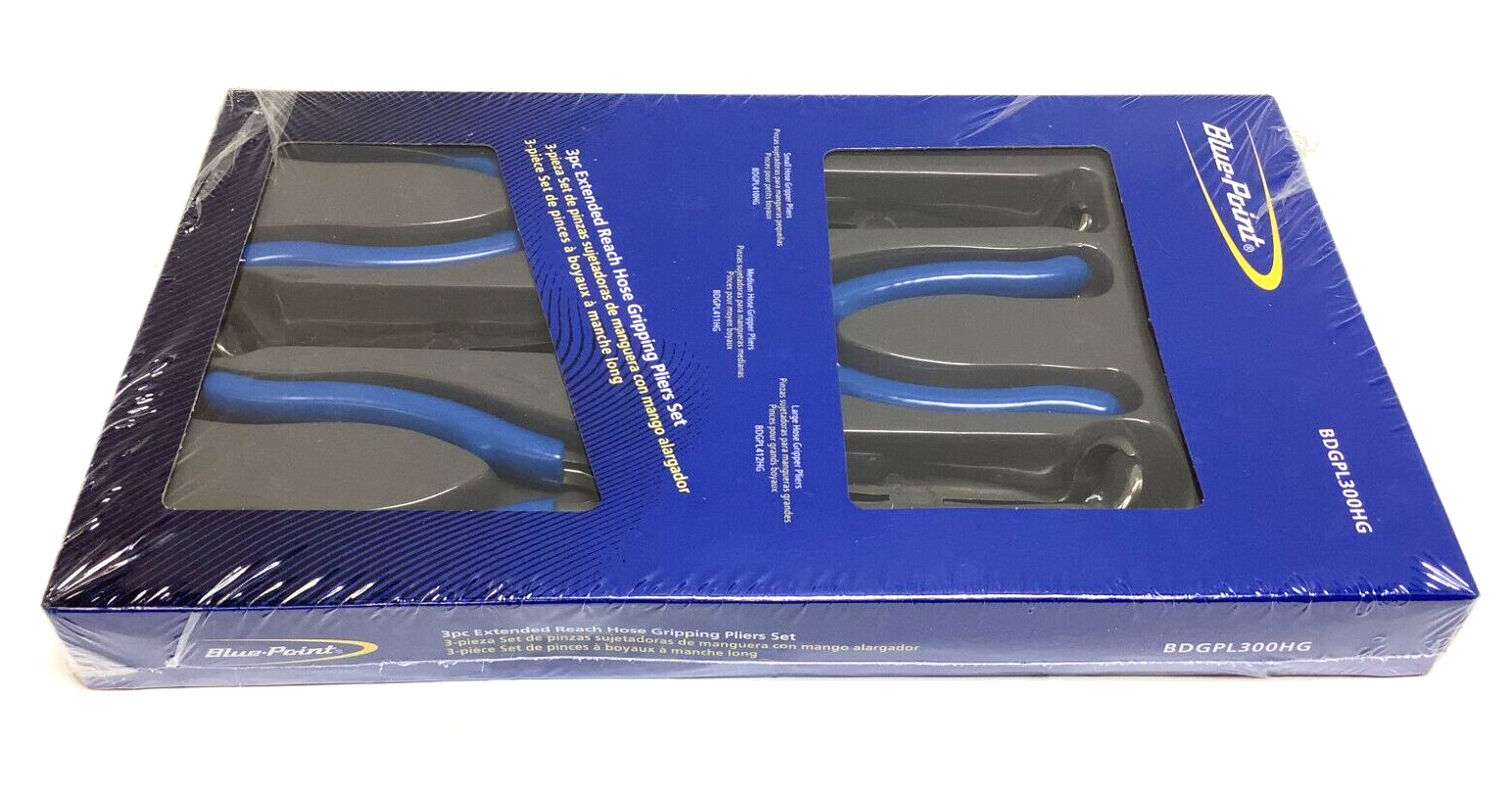 NEW Blue-Point BDGPL300HG 3-piece Extended reach Hose Grip Plier Set Sealed