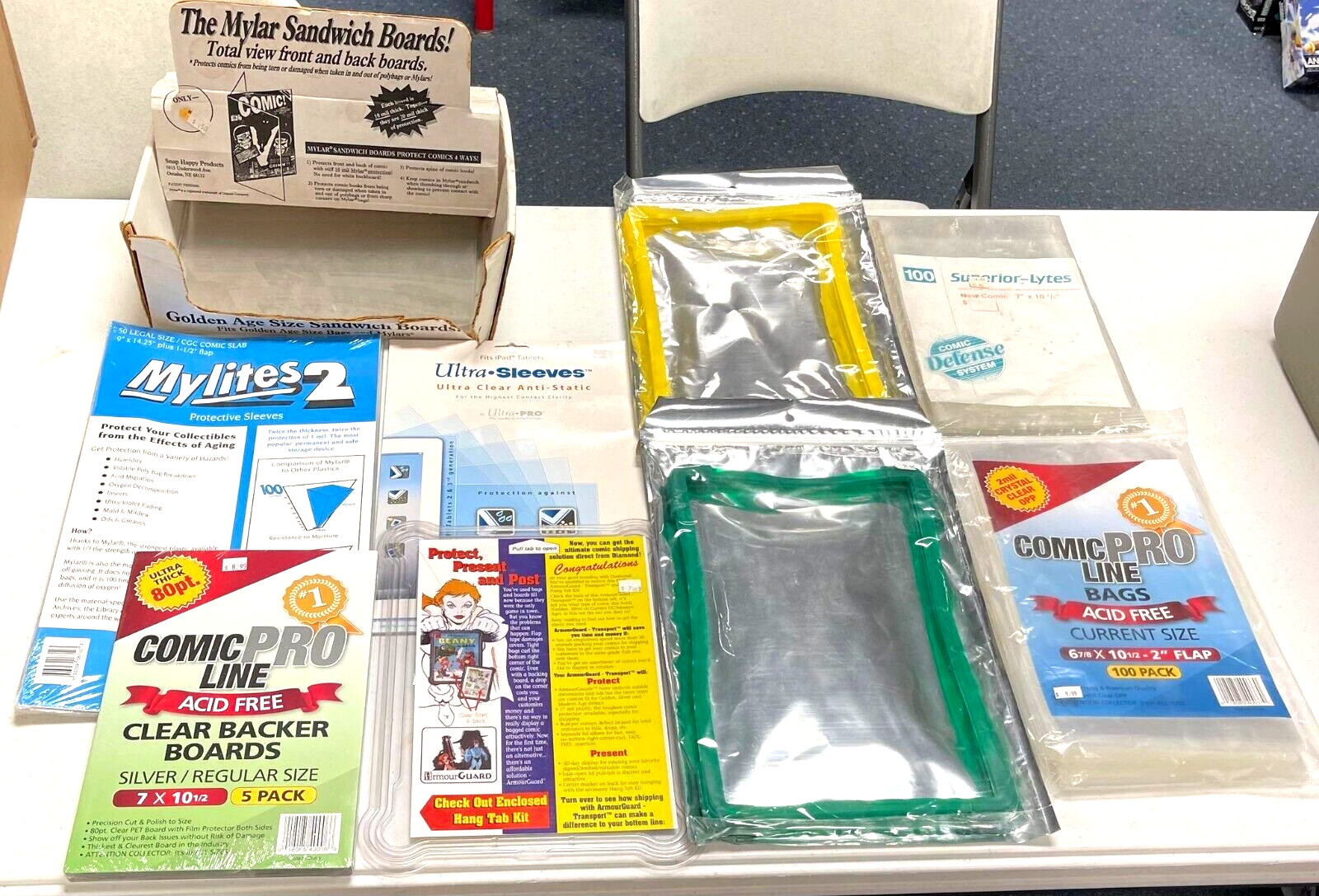 Vintage Comic Supplies - Bags - Boards - CGC Mylar - Sandwich Boards New Lot